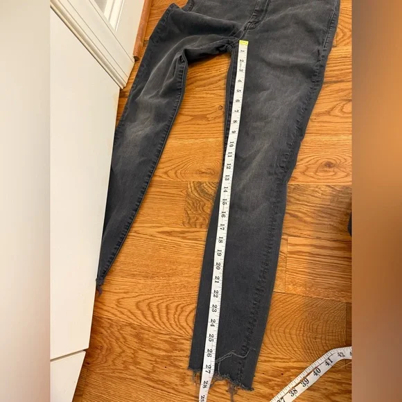 MOTHER Denim High Waist Looker Ankle Fray Lighting Up Lanterns Size 27